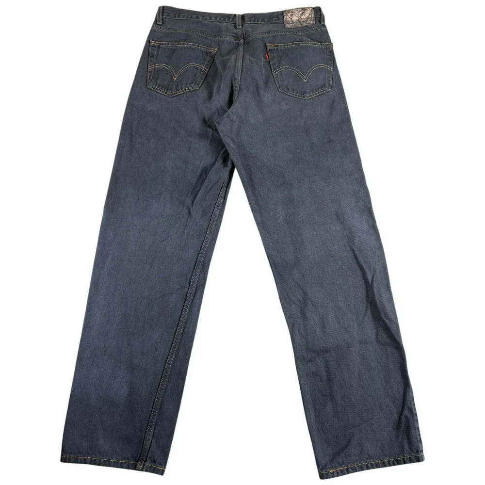 Vintage Levi's 550 Jeans Mens 36x34 Blue Denim Dark Wash Faded Work Relaxed Fit
